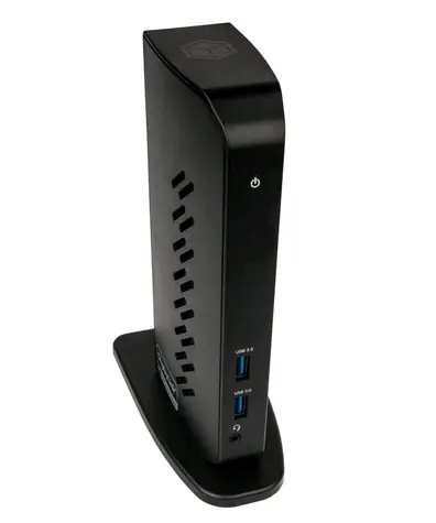 IcyBox IB-DK2252AC dokovací stanice pro notebook černá / 2x DP / 6x USB3.0 / 1x RJ-45