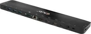 CLUB3D USB-C Docking Station 120W černá / dokovací stanice / výstup max 120W / HDMI + DP / USB / Ethernet / 3.5mm jack 
