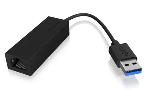 Icy box IB-AC501a Adaptér USB 3.0 - Ethernet černá