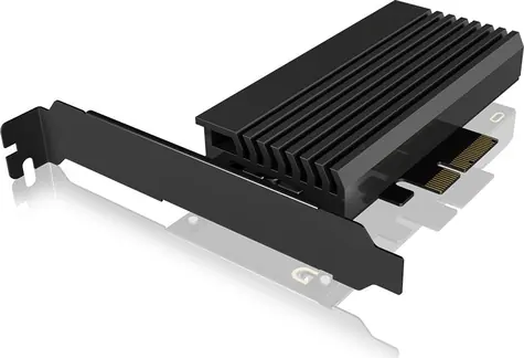 IB-PCI214M2-HSL Převodník pro 1x M.2 NVMe na PCIe x4 s LED proužkem a chladičem