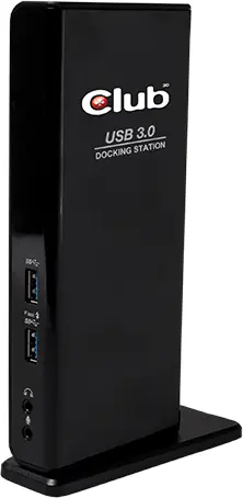CLUB3D CSV-3242HD Dokovací stanice USB 3.0 dual Display černá / USB 3.0 / HDMI / DVI / RJ-45 / 4xUSB / optický vstup 