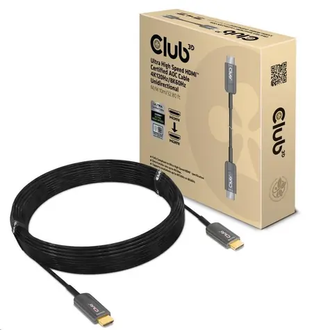 CLUB3D CAC-1376 Kabel High Speed HDMI AOC M/M černá 10m / 8K 60Hz / 4K 120Hz 