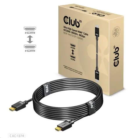 CLUB3D CAC-1374 kabel Ultra High Speed HDMI M/M černá 4m / 8K 60Hz / 4K 120Hz