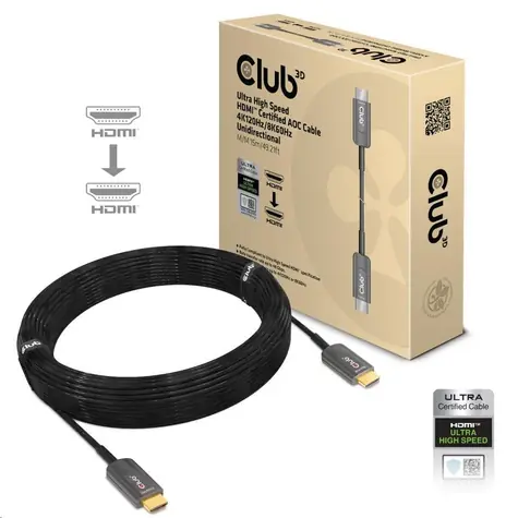CLUB3D  CAC-1377 kabel Ultra High Speed HDMI M/M černá 15m / 8K 60Hz / 4K 120Hz 