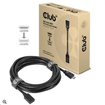 CLUB3D CAC-1325 kabel prodlužovací HDMI M/F černá 5m / 4K 60Hz