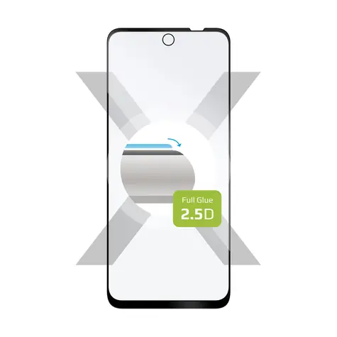 FIXED Full-Cover Ochranné tvrzené sklo pro Motorola Moto G62 5G černá / lepení přes celý displej