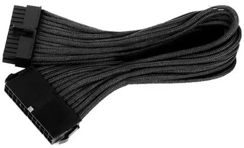 SilverStone 24-pin ATX kabel 30cm černá / prodlužovací / individuálně opletené kabely