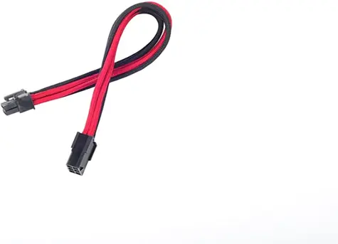 SilverStone 6-pin PCIe kabel 25cm černo-červená / prodlužovací / individuálně opletené kabely