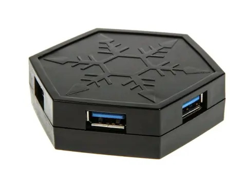 SilverStone EP01B 4-port USB hub černá / 4x USB 3.0
