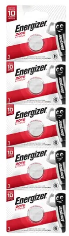 Energizer Lithiová knoflíková baterie CR2016 / 5ks 