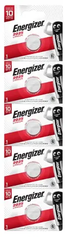 Energizer Lithiová knoflíková baterie CR2025 / 5ks 