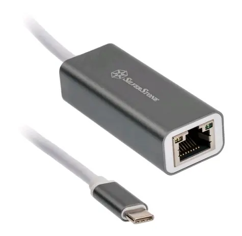 SilverStone SST-EP13C Adaptér USB-C - RJ45 šedá 