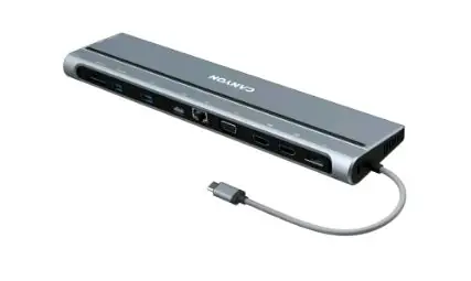 Canyon CNS-HDS90 dokovací stanice / USB-C / HDMI / 3xUSB-A / RJ45 / 3.5mm jack / SD čtečka