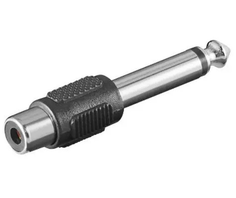 MicroConnect Adaptér mono jack 6.35mm (M) - RCA (F)