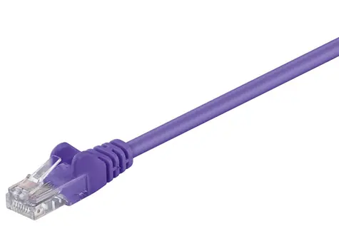 MicroConnect CAT5e U/UTP 1m CCA fialová / PVC / AWG 26 / CCA