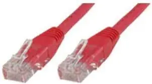 MicroConnect CAT5e U/UTP 0.5m červená / PVC / AWG 24