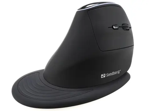 Sandberg Wireless Vertical Mouse Pro černá / vertikální myš / optická / 1600 DPI / 6 tlačítek