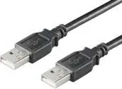 MicroConnect kabel USB2.0 A (M) - USB2.0 A (M) 0.1m černá