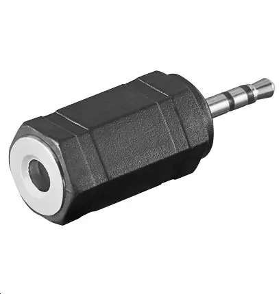MicroConnect Audio adapter stereo jack 2.5mm (M) - 3.5mm jack (F) černá