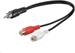 MicroConnect RCA audio adaptér RCA(M) - 2x RCA(F)
