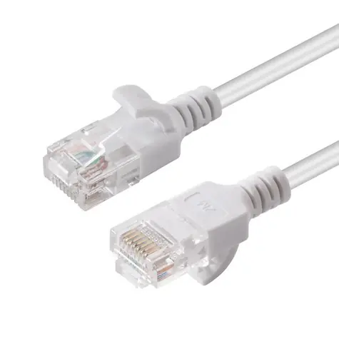 MicroConnect CAT6a U/UTP SLIM 0.25m bílá / LSZH