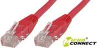 MicroConnect CAT6 U/UTP 0.5m CCA červená / PVC / AWG 26/7 / CCA