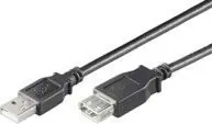 MicroConnect Propojovací kabel USB 2.0 M - USB 2.0 F 0.1m černá / 480 Mbit/s