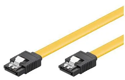 MicroConnect Propojovací kabel SATA 7pin - SATA 7pin 0.3m žlutá / SATA III