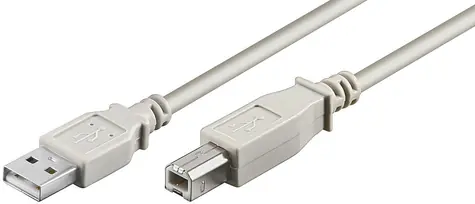 MicroConnect kabel USB2.0 A (M) - USB2.0 B (M) 1m bílá / 480Mbit/s