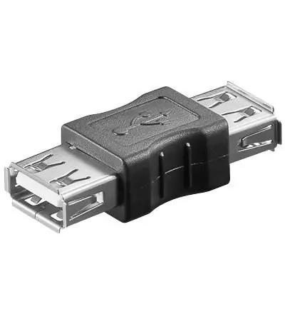 MicroConnect adaptér USB2.0 A (F) - USB2.0 A (F) černá