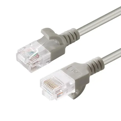 MicroConnect CAT6a U/UTP SLIM 0.5m šedá / LSZH