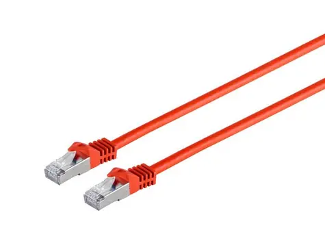 MicroConnect CAT7 S/FTP Patch Cord 0.25m červená / LSZH