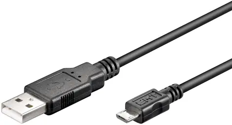 MicroConnect kabel USB2.0 A (M) - microUSB B (M) 0.6m černá / 480Mbit/s