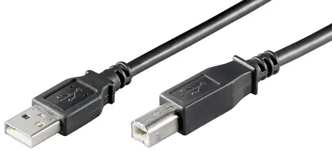 MicroConnect kabel USB2.0 A (M) - USB B (M) 1m černá / 480Mbit/s