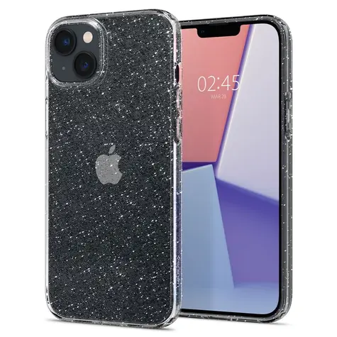 Spigen Liquid Crystal Glitter ochranný kryt pro Apple iPhone 14 Plus čirá