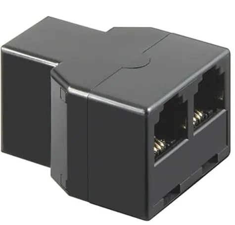 MicroConnect ISDN T-Adapter RJ11 - 2x RJ11 černá