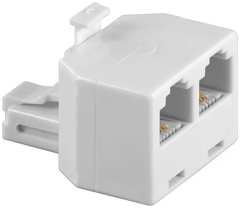 MicroConnect Y adaptér RJ11 (M) - 2x RJ11 (F) bílá