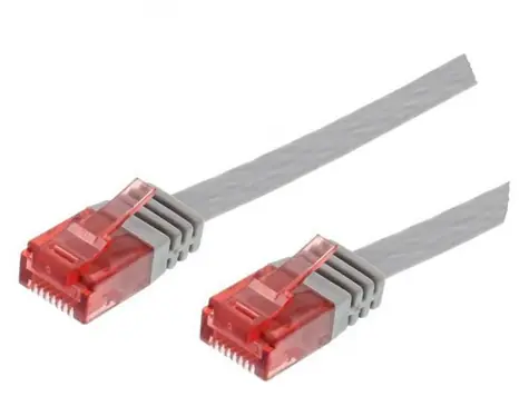 MicroConnect CAT6 U/UTP FLAT 0.25m černá / PVC