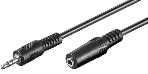 MicroConnect Audio adapter stereo mini jack 3.5mm (M) - 3.5mm jack (F) 2m černá