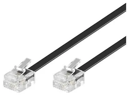 MicroConnect Modulární kabel RJ11 6P/4C 2m černá 