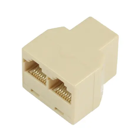 MicroConnect Modulární spojka RJ45 (F) - 2x RJ45 (F) béžová