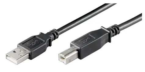 MicroConnect kabel USB2.0 A (M) - USB2.0 B (M) 1.8m černá / 480Mbit/s