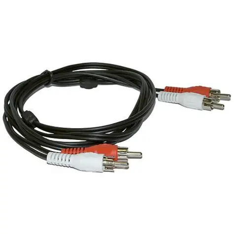 MicroConnect Stereo kabel 2x RCA (M) - 2x RCA (M) 1.5m černá