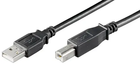 MicroConnect kabel USB2.0 A (M) - USB2.0 B (M) 3m černá / 480Mbit/s