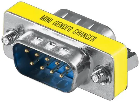 MicroConnect Mini Gender adaptér DB9 M/M