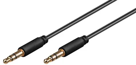 MicroConnect Slim audio kabel 3-pin Jack 3.5mm - Jack 3.5mm 3m černá