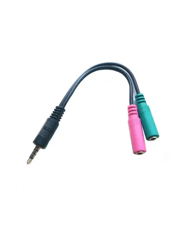 MicroConnect Audio headset kabel stereo mini jack 3.5mm (M) - 2x 3.5mm mini jack (F) 0.25m černá