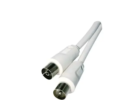 MicroConnect koaxiální kabel M-F 75 Ohm 2.5m bílá 