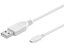 MicroConnect kabel USB2.0 A (M) - microUSB B (M) 1m bílá / 480Mbit/s
