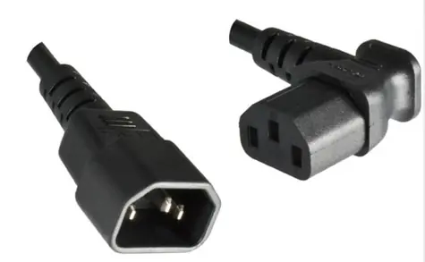 MicroConnect Power Cord C14 90° úhel - C13 1.8m černá